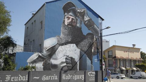 Mural sobre el origen de As Pontes.