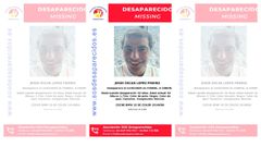 Cartel de SOS Desaparecidos con la foto de Jess scar Lpez