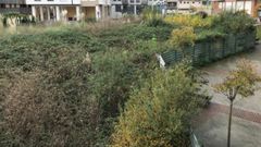 Una de las parcelas abandonadas en Ciudad Naranco