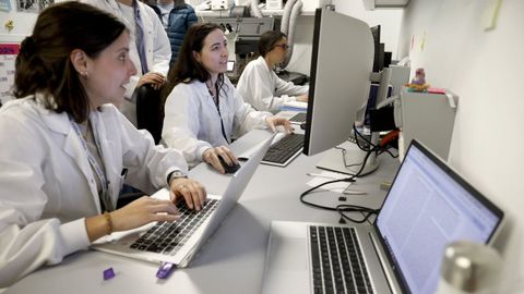 Investigadores del CiMUS de la USC, en una imagen de archivo. 