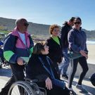 Participantes en el Cami�o dos Faros inclusivo