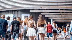 Las inmediaciones del estadio Santiago Bernab�u antes de uno de los conciertos que dio Taylor Swift en el 2024.