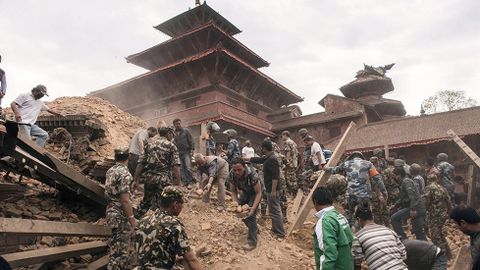 Destruccin en Katmand