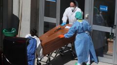 Entrada de la morgue del hospital Severo Ochoa de Madrid