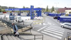 La gasolinera de Carrefour, durante su construcci�n en el a�o 2015