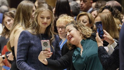 La princesa Leonor tras asistir al tradicional concierto de los Premios Princesa de Asturias 