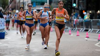 Aldara Meil�n en un momento el Campeonato de Europa de marcha
