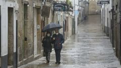 Lluvia en las calles de Santiago en una imagen de archivo
