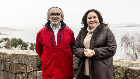 Mario Cardama, presidente de la Fundaci�n Traslatio, y Ana Ortiz, delegada de la Xunta en Vigo.