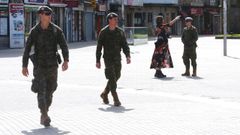 Controles de la Policia Local y de la Brilat en las calles de Pontevedra