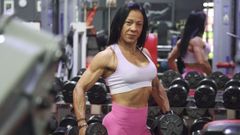 Fabiana Rodrigues en un entrenamiento en Factory Gym.