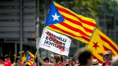 Celebracin de la Diada en las calles de Barcelona