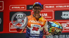 El piloto de trial de O Rosal Gabriel Marcelli, feliz con el segundo puesto cosechado en Francia.
