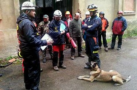 Axia descansa, al lado de su gu�a Louro, mientras el jurado dictamina.