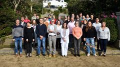 Iv�n Rivas, con el resto de integrantes de la lista del BNG para las municipales en Ferrol