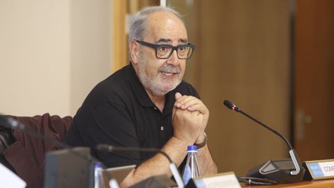 O catedr�tico em�rito de Filolox�a Galega e Portuguesa da UDC, Manuel Ferreiro, este xoves no Parlamento galego