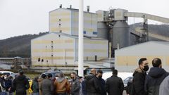 Imagen de una asamblea general de trabajadores en Alcoa San Cibrao