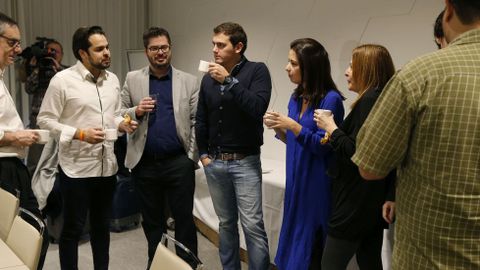 Albert Rivera, en Madrid, poco antes de partir a Barcelona.