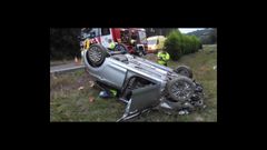 Accidente en la A-6, en Cambre, cerca de la salida de Carral