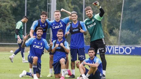 De izquierda derecha y de arriba a abajo: Oier Luengo, Alemao, Hugo Rama, Braat, Camarasa, Sebas Moyano y Mario Hernndez