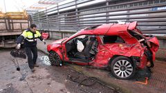Imagen del accidente mortal que el motorista ahora juzgado protagoniz� en el 2012 en las inmediaciones de Citr�en