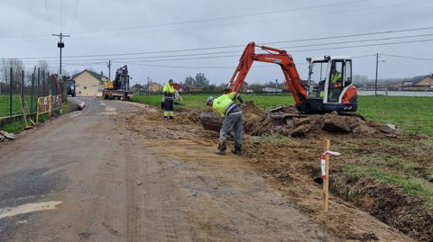 Imagen de archivo de obras en una red de saneamiento