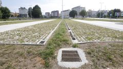 Aparcamiento de la avenida de Breog�n sin coches