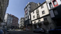 El piso okupado se ubica en uno de los edificios ms cntricos de Vilalba, en el nmero 1 de la calle Plcido Pea