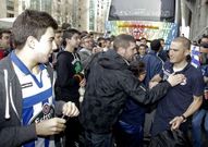 La afici�n recibi� a su equipo a la vuelta de Mallorca.