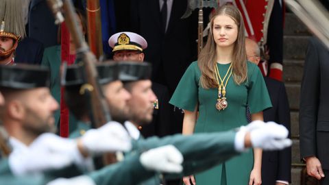 La princesa Leonor jur la Constitucin el 31 de octubre de 2023, al cumplir la mayora de edad.