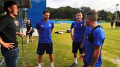 Sa�l ��guez, Toch�, Christian Fern�ndez y Aar�n