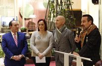 Manuel Valeriano Alonso, Sandra Insua, Modesto Lomba y Franco Quint�ns, ayer en Madrid. 