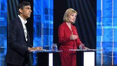El exministro de Econom�a, Rishi Sunak, y la ministra de Exteriores, Liz Truss, en una imagen de archivo.