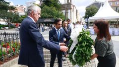 Imagen tomada durante la ofrenda floral.
