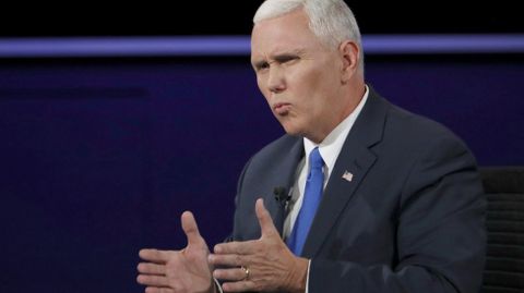 Mike Pence, durante el debate