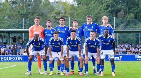 Once del Vetusta en el partido ante la Gimn�stica de Torrelavega