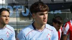 El canterano del Celta Pablo Gavi�n, en los proleg�menos del Celta Fortuna-Bilbao Athletic.