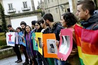 Acto reivindicativo en la praza da Inmaculada.