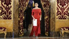 Irena Surac, embajadora de Serbia en Espaa, durante la ceremonia de entrega de cartas credenciales al rey Felipe VI, celebrada en abril en el Palacio Real de Madrid.