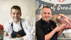 H�ctor L�pez, del Restaurante Espa�a de Lugo, y Sergio Creo, del Asador H�rreo de Porto do Son (A Coru�a)