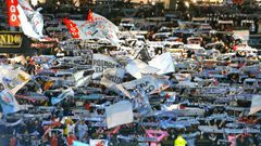 Aspecto de la grada de animacin de Balados durante el Celta-Barcelona.