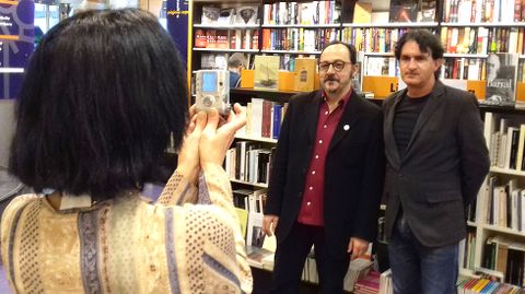 Luis Mu�iz, a la izquierda, y Jaime Priede