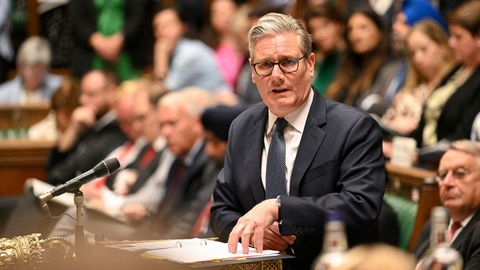 Keir Starmer hablando el mircoles en la Cmara de los Comunes del Reino Unido.