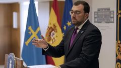 El presidente del Principado de Asturias, Adrián Barbón