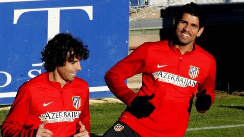 Diego Costa, entrenando con el Atl�tico de Madrid