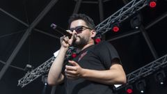 Grande Amore durante un concierto en Santiago.