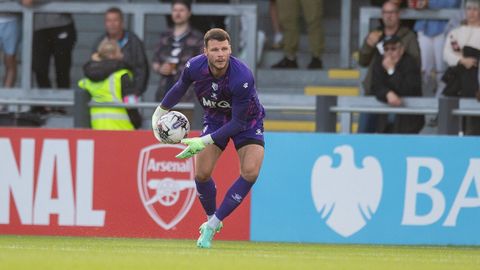 Daniel Bachmann, en un partido con el Watford