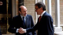 Rubalcaba y Artur Mas