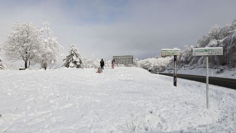 Nieve en el Alto do Vieiro de Bande
