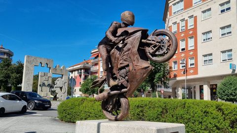 Homenaje al motociclista Dani Rivas, en Moaña